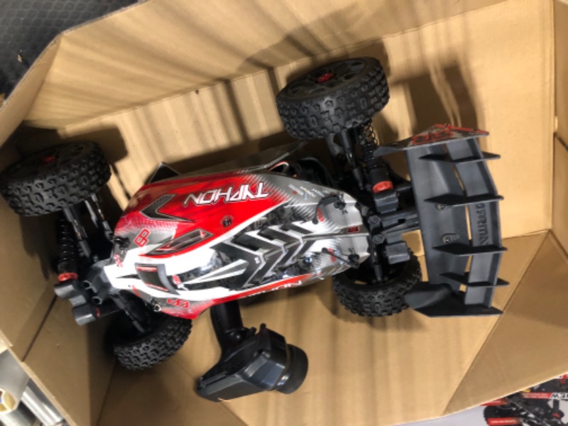 Photo 3 of ARRMA 1/8 Typhon 4X4 V3 3S BLX Brushless Buggy RC Truck RTR (Transmitter and Receiver Included, Batteries and Charger Required), Red, ARA4306V3