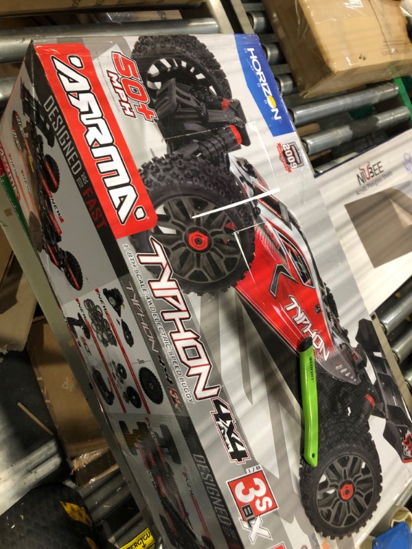 Photo 2 of ARRMA 1/8 Typhon 4X4 V3 3S BLX Brushless Buggy RC Truck RTR (Transmitter and Receiver Included, Batteries and Charger Required), Red, ARA4306V3