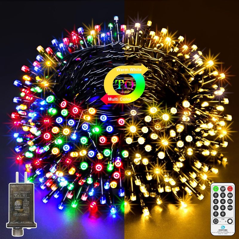 Photo 1 of 
ROADAYLY Outdoor Christmas Lights 720 LED 328 Ft Waterproof String Lights Color Changing Tree Lights Timer & 11 Modes Plug in Fairy Lights for Xmas multicolor ** not exact picture**
