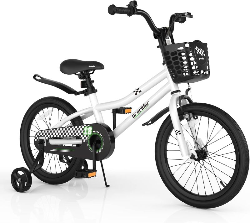 Photo 1 of BABY JOY Kids Bike, 14 16 18 Inch Children Bikes for Boys Girls Age 3-8 Years w/Training Wheels, Handbrake, Coaster Brake & Removable Basket, Kids Bicycle of Multiple Colors