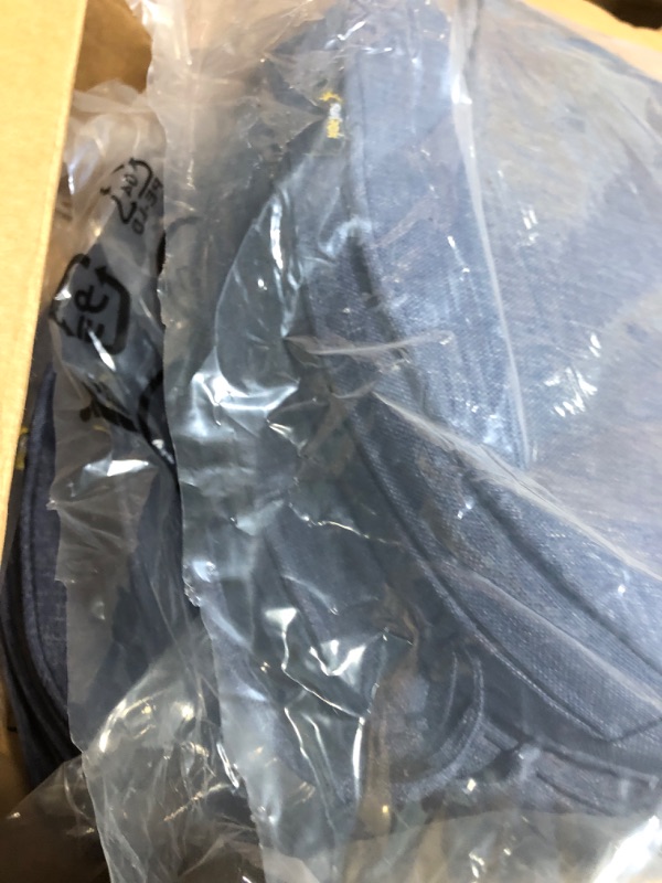 Photo 1 of SUNROX Gel Memory Foam Chair Cushion with Ties, Ultra Durable Water Resistant FadeShield Outdoor/Indoor Reversible Chair Seat Cushion 17 x 16 inch Set of 4, Heather Indigo