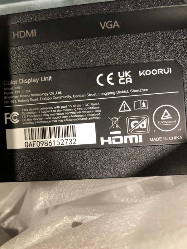 Photo 5 of KOORUI 22 Inch Computer Monitor, FHD 1080P Desktop Display, 75HZ Ultra Thin Bezel/Eye Care/Ergonomic Tilt, HDMI VGA Ports LED Monitor for PC, VESA Mounting 22 INCH VA 1080p/75hz