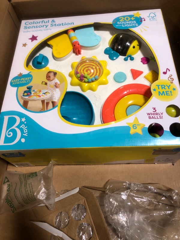 Photo 2 of B. toys- B. play- Colorful & Sensory Station- Developmental Musical Learning Toy for Babies- 7 activites- Lights and Sounds Play Table- 6 Months +