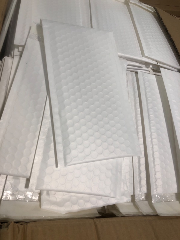 Photo 2 of AM-Ink 500 Pcs #000 4x8 Poly Bubble Padded Envelopes Mailers Self Adhesive Shipping Bags