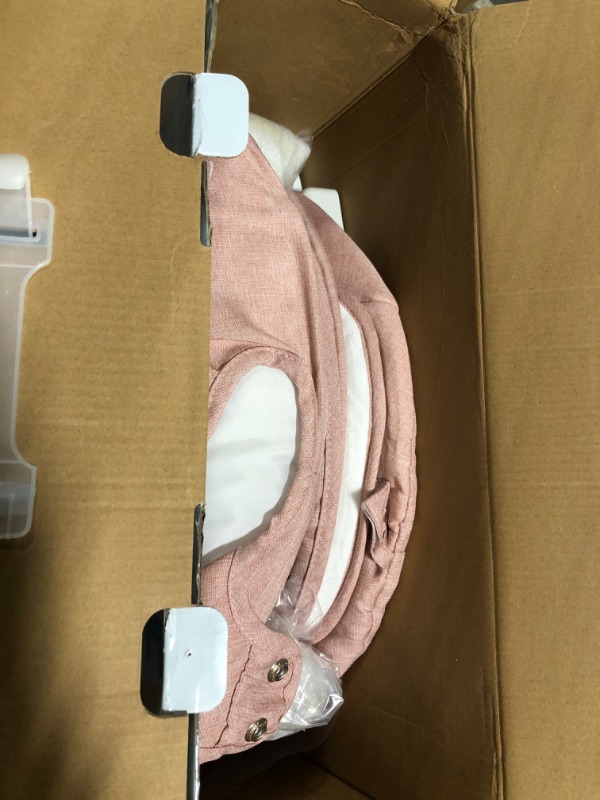Photo 1 of Bluetooth Baby Swing for Infants, 5 Speed Bluetooth Baby Bouncer Music Speaker with 12 Preset Lullabies, Remote Control Indoor Baby Rocker with Touch Screen Chair for 5-20 lb, 0-9 Months (Pink)