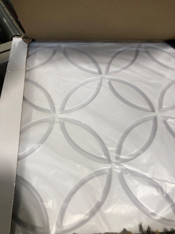 Photo 3 of Art3d PVC 3D Wall Panel Interlocked Circles in in Matt White Cover 32 Sq.ft