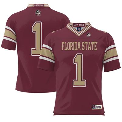 Photo 1 of Men S ProSphere #1 Garnet Florida State Seminoles Endzone Football Jersey