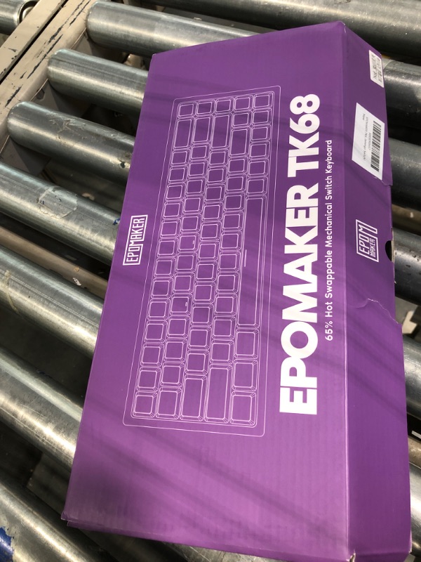 Photo 2 of EPOMAKER Theory TH68 Pro 65% 67Keys RGB Hot Swappable Programmable Bluetooth 5.0/2.4Ghz Wireless/USB-C Wired Triple Modes Mechanical Gaming Keyboard with Rotary Knob for Win/Mac(Flamingo Switch) Epomaker Flamingo Switch