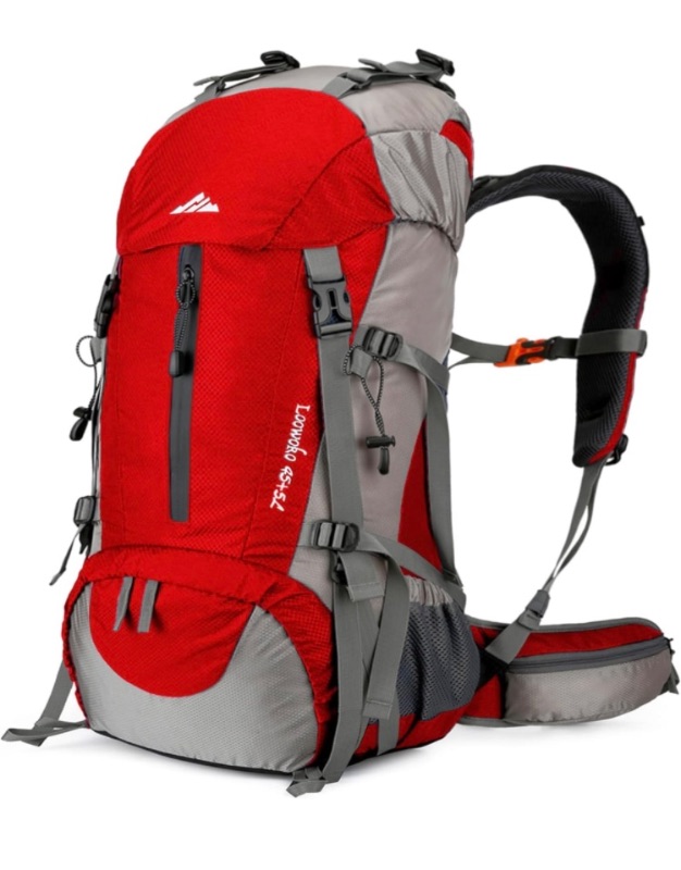 Photo 1 of Loowoko 50L Hiking Backpack, Waterproof Camping Essentials Bag with Rain Cover, 45+5 Liter Lightweight Backpacking Back Pack