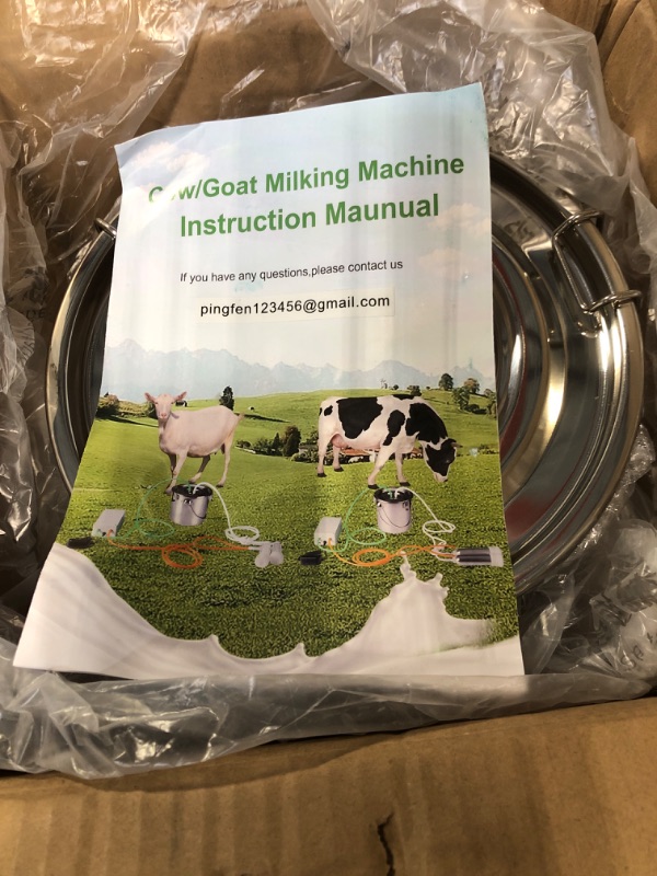 Photo 4 of HEJIWOP Goat Cow Milking Machine (4 Gifts),Pulsation Vacuum Pump Goat Milker,Food-Grade Automatic Milking Machine for Goats Jerseys,Nigerian Dwarfs,Nubian Mix,US Standard Cow 14L Plug IN