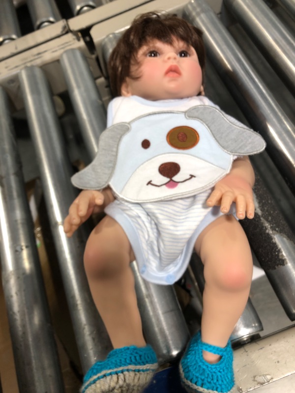 Photo 3 of 20" Lifelike Reborn Baby Boy Dolls Silicone Full Body Eyes Open Baby Reborn Dolls Anatomically Correct Real Baby Doll Washable