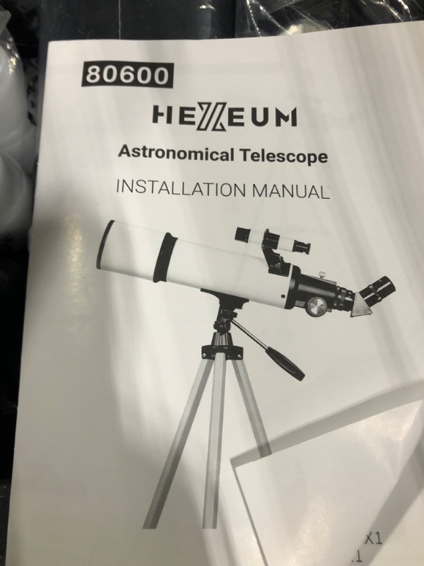 Photo 5 of Telescope 80mm Aperture 600mm - Astronomical Portable Refracting Telescope Fully Multi-coated High Transmission Coatings AZ Mount with Tripod Phone Adapter, Wireless Control, Carrying Bag. Easy Set Up White