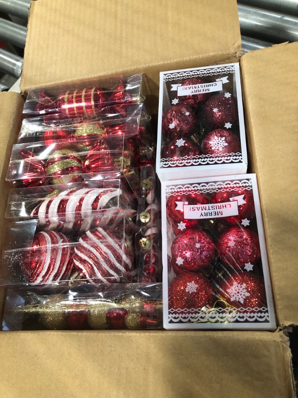Photo 1 of 84 pcs christmas   Tree Ornaments Red and White Ball Ornaments Bulk, Xmas Hanging Candy Ornaments Swirl Lollipop Ornament Candy Cane Decorations for Christmas  tree party decor kids