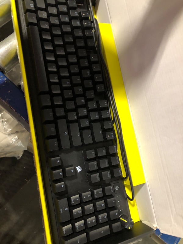 Photo 2 of CORSAIR K70 CORE RGB Mechanical Gaming Keyboard with Palmrest - Pre-lubricated Corsair MLX Red Linear Keyswitches - Sound Dampening - Media Control Dial - iCUE Compatible - QWERTY NA Layout - Black