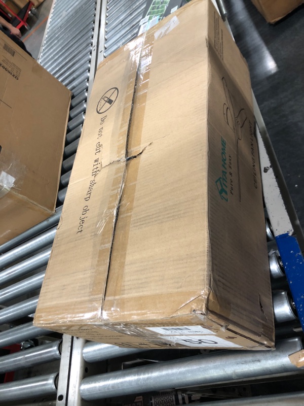 Photo 1 of YITAHOME 52 Inch Low Profile Ceiling Fan with Light and Remote, Flush Mount Fan Light with Quiet DC Motor, 3 Colors Light Changing, 6 Speed, Reversible Airflow for Outdoor/Indoor - Black & Walnut Farmhouse Walnut Blades