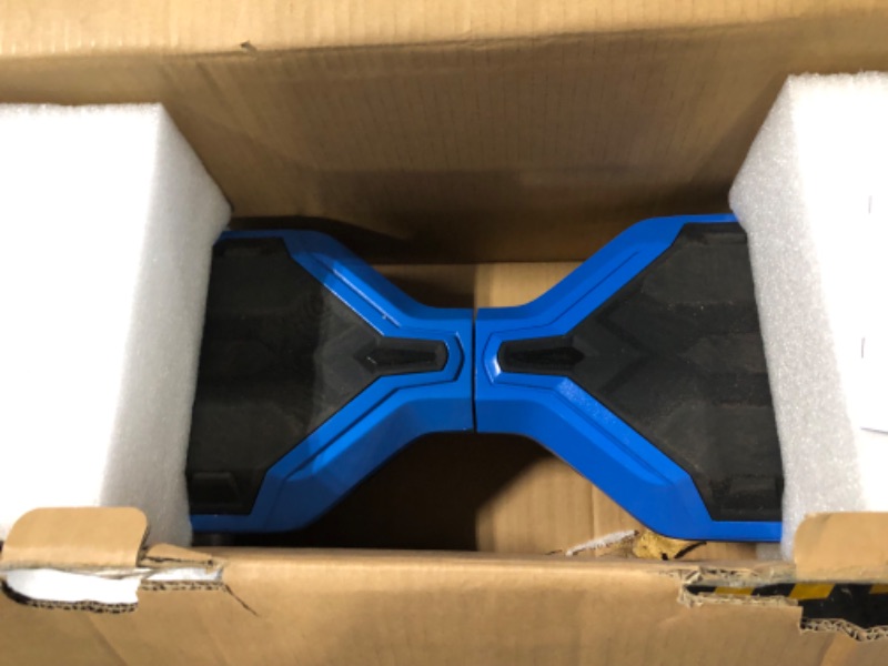 Photo 3 of Gyroor Warrior 8.5 inch All Terrain Off Road Hoverboard with Bluetooth Speakers and LED Lights, UL2272 Certified Self Balancing Scooter 2-Blue Hoverboard