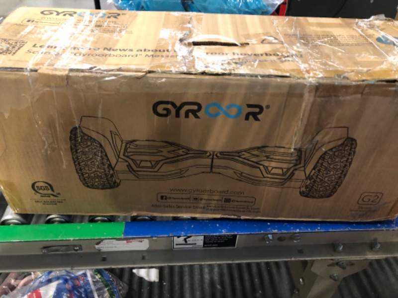 Photo 2 of Gyroor Warrior 8.5 inch All Terrain Off Road Hoverboard with Bluetooth Speakers and LED Lights, UL2272 Certified Self Balancing Scooter 2-Blue Hoverboard