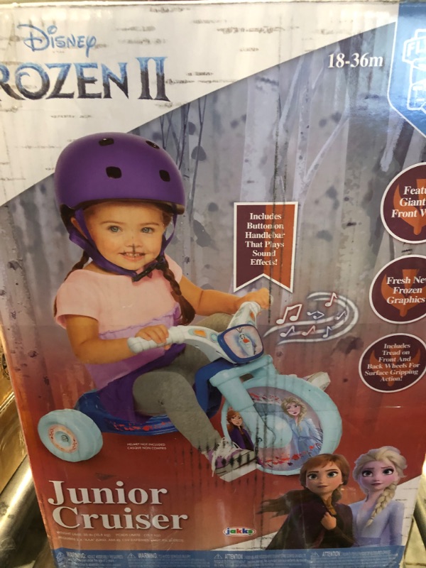 Photo 2 of Disney Frozen 2 Frozen 2 Fly Wheels 10" Junior Cruiser Ride-On with Sound Effects Button! Ages 2-4