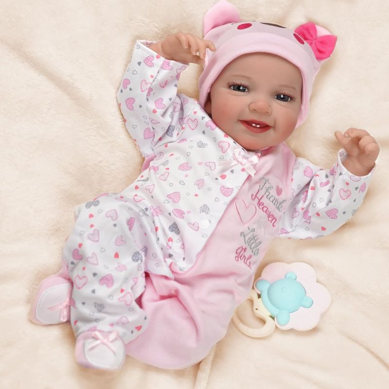 Photo 1 of BABESIDE Lifelike Reborn Baby Dolls - Leen, 20-Inch Lovely Awake Realistic-Newborn Baby Dolls Soft Body Real Life Baby Dolls Girl with Gift Box for Kids Age 3+