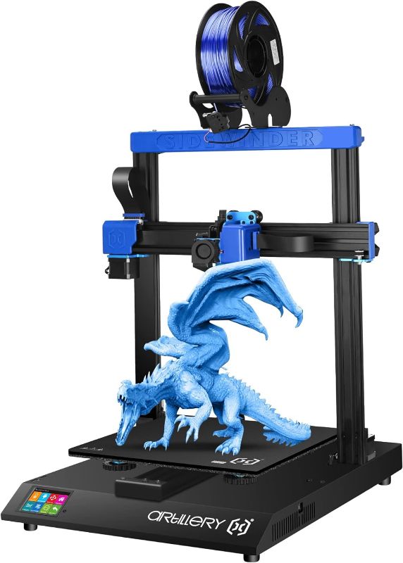 Photo 1 of Artillery Sidewinder X2 3D Printer, SW-X2 FDM 3D Printers Newest Model Auto Leveling, 32-Bit Silent Motherboard 95% Pre-Assembled Resume Printing Function Build Volume 300x300x400mm