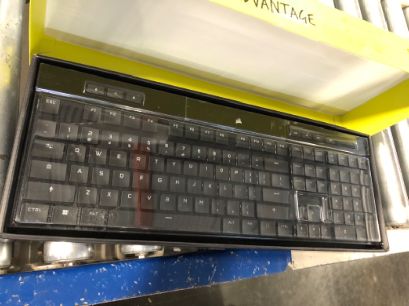 Photo 2 of Corsair K100 AIR Wireless RGB Mechanical Gaming Keyboard - Ultra-Thin, Sub-1ms Slipstream , Low-Latency Bluetooth, Cherry MX Ultra Low Profile Keyswitches - NA Layout, QWERTY - Black K100 AIR WIRELESS CHERRY MX Ultra Low Profile Switches