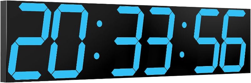 Photo 1 of CHKOSDA Digital Wall Clock, Oversize Led Digital Clock with Auto Dimmer, Huge Countdown Timer  (Ice Blue)