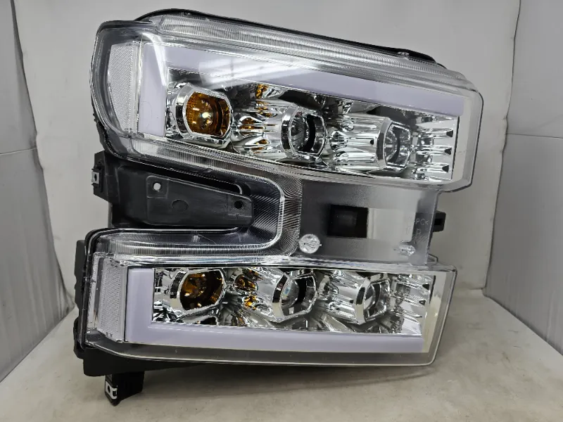 Photo 1 of 2019-2021 Chevy Silverado 1500 LED DRL Aftermarket Headlights LEFT DRIVER SIDE 