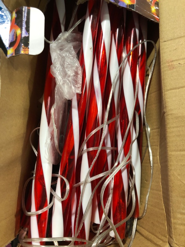 Photo 1 of 35.8”Solar Christmas Candy Cane Lights,Waterproof Outdoor Decorations Lights with 8 Working Modes,Decorate Yard Garden Paths and Christmas Trees,12pcs
