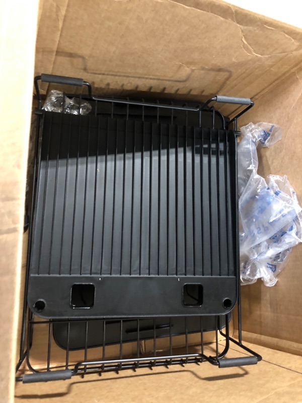 Photo 1 of Kitsure Dish Drying Rack in Sink - Dual-Use Dish Rack for Countertops & Sinks, Stainless Steel Dish Rack for Kitchen Counter, Over The Sink Kitchen Drying Rack with a Draindboard & Utensil Holder Black