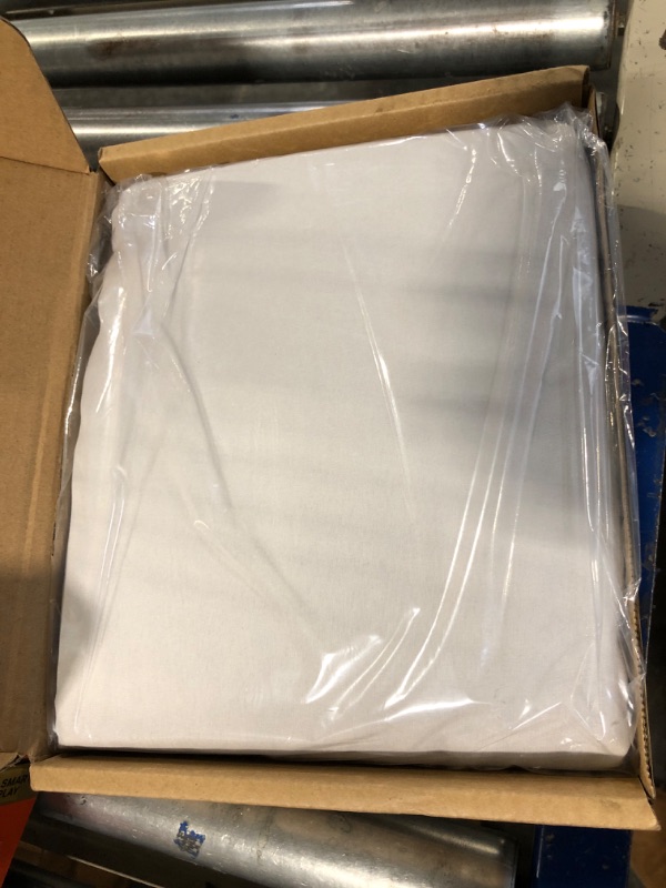 Photo 2 of Amazon Basics Lightweight Super Soft Easy Care Microfiber 4 Piece Bed Sheet Set With 14" Deep Pockets, Full, Light Gray, Solid Full Sheet Set Light Gray