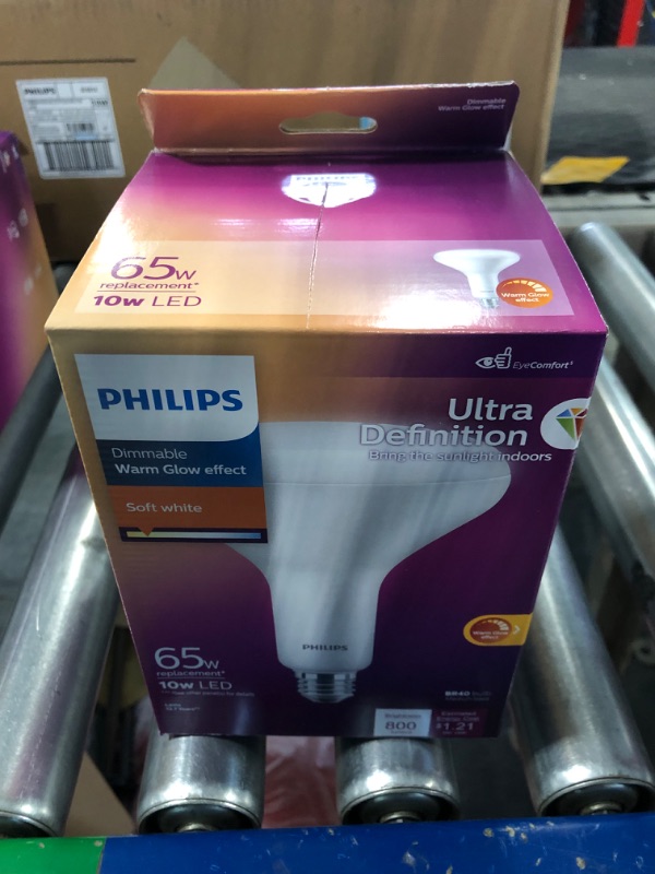 Photo 2 of 65-Watt Equivalent BR40 Ultra Definition Dimmable E26 LED Light Bulb Soft White with Warm Glow 2700K (1-Pack)