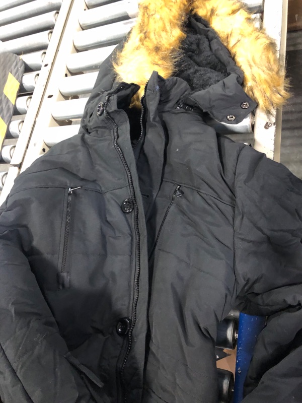 Photo 1 of WenVen Men's Winter Coat Warm Parka Jacket with Faux Fur Removable Hood