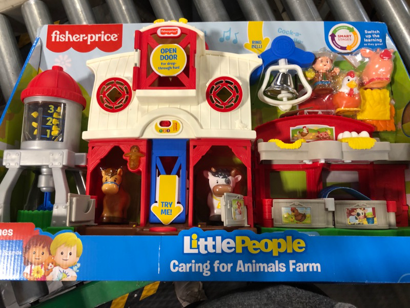 Photo 3 of Fisher-Price Little People Toddler Learning Toy Caring For Animals Farm Interactive Playset With Smart Stages For Ages 1+ Years Standard