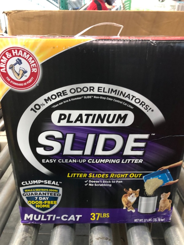 Photo 2 of Arm & Hammer Litter Platinum Slide Multi-Cat Cat Litter, 37-lb box