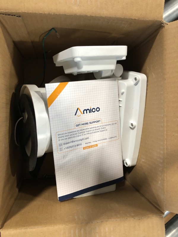 Photo 1 of Amico 3 Head LED Security Lights with Motion Sensor, Adjustable Motion Detected Flood Light 40W 4000LM, 5000K, IP65 Waterproof, Outdoor Motion Sensor Light for Garage, Yard, Entryways(White)