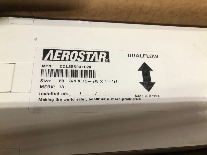 Photo 1 of Aerostar MERV 13 Collapsible Replacement Filter for Aprilaire 213, 2 Pack