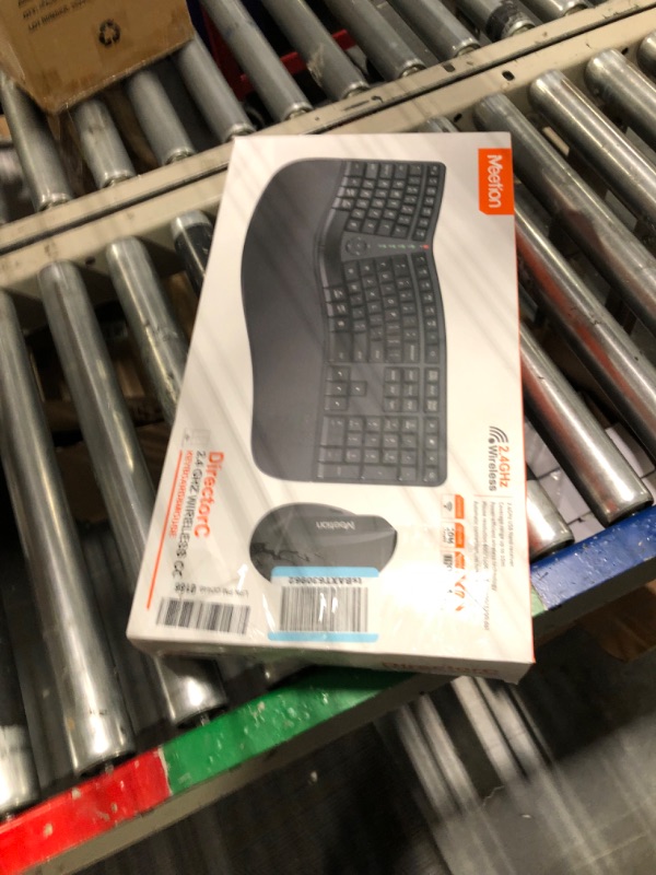 Photo 2 of MEETION Ergonomic Wireless Keyboard and Mouse, Ergo Keyboard with Vertical Mouse, Split Keyboard with Cushioned Wrist, Palm Rest, Natural Typing, Rechargeable, Full Size, Windows/Mac/Computer/Laptop