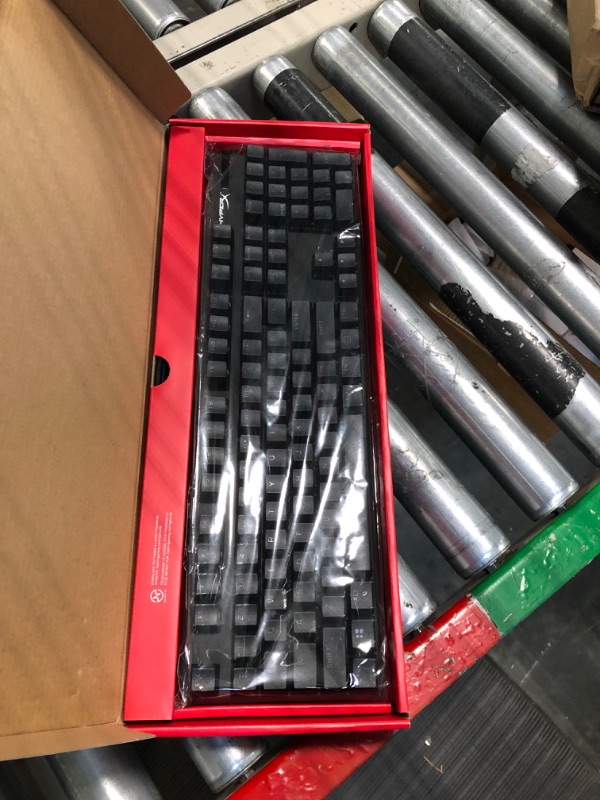 Photo 3 of HyperX Alloy Origins PBT - Mechanical Gaming Keyboard, PBT Keycaps, RGB lighting, Compact, Aluminum Body, Customizable with HyperX NGENUITY, Onboard Memory - HyperX Tactile Aqua Switch Black PBT Full Size HyperX Aqua Keyboard