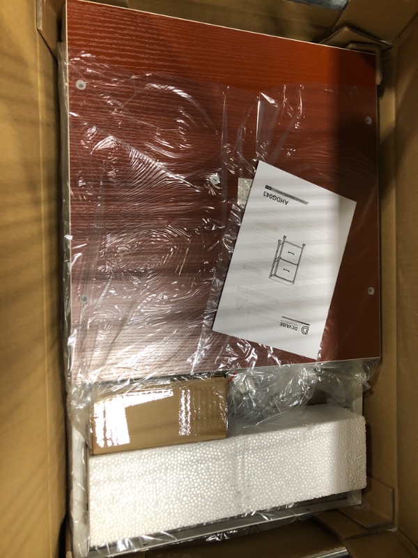 Photo 1 of DEVAISE 2 Drawer Mobile File Cabinet, Rolling Printer Stand with Open Storage Shelf, Fabric Vertical Filing Cabinet fits A4 or Letter Size for Home Office, White