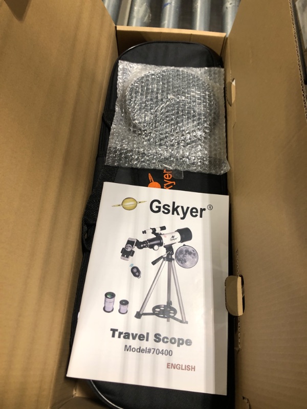 Photo 3 of Gskyer Telescope, 70mm Aperture 400mm AZ Mount Astronomical Refracting Telescope for Kids Beginners - Travel Telescope with Carry Bag, Phone Adapter and Wireless Remote