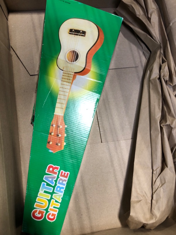 Photo 3 of balacoo Fake Guitar Children Guitar Toy- 21 Inch Acoustic Guitar, Wooden Guitar Plaything, Portable Guitar Toy, Kids Guitar Plaything, Small Size Guitar Toy for Children Kids, Nero Portable Guitar