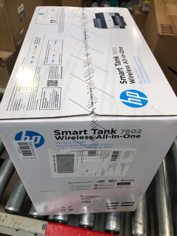 Photo 2 of HP Smart -Tank 7602 Wireless All-in-One Cartridge-free Ink Printer, up to 2 years of ink included, mobile print, scan, copy, fax, auto doc feeder, featuring an app-like magic touch panel (28B98A),Blue