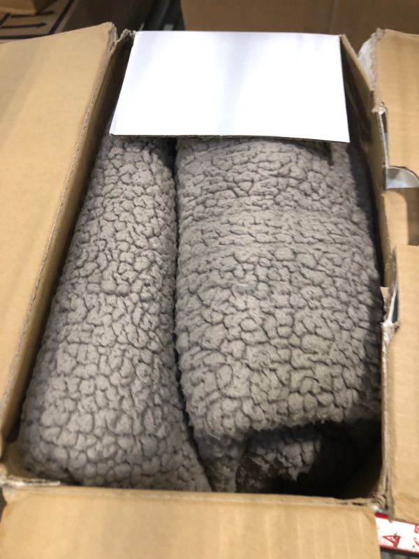 Photo 3 of [New Launch] Bearhug Electric Blanket Queen Size 84" x 90", Dual Controllers Heated Blanket, Velvet/Sherpa, 10-Heating Level & 1-12H Auto Off, 5-Year Warranty, Over-Heat Protect, ETL, Machine Washable Queen Size 84" × 90" Taupe-velvet & Sherpa