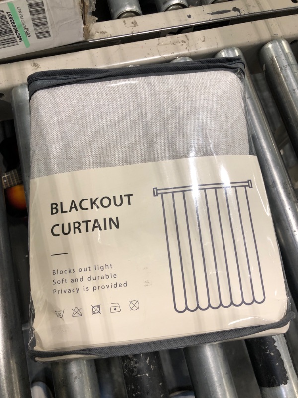 Photo 2 of 100% Blackout Shield Linen Blackout Curtains 96 Inches Long 2 Panels Set, Clip Rings/Rod Pocket Blackout Curtains No Light, Black Out Curtains & Drapes for Bedroom, 50 inches Wide Each Panel, Beige Beige 50''W x 96''L