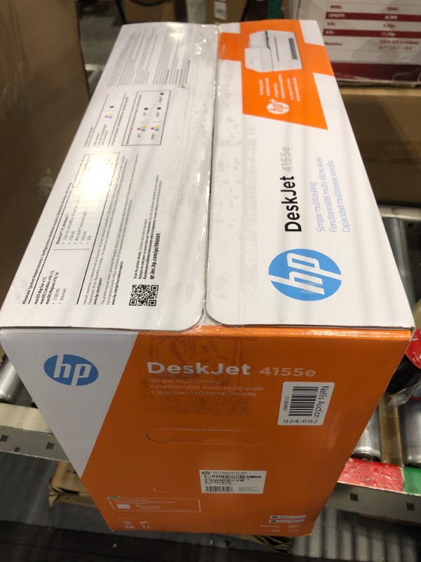 Photo 1 of HP DeskJet 4155e Wireless Color All-in-One Printer & 67XL Tri-Color High-Yield Ink Cartridge | 3YM58AN & 67XL Black High-Yield Ink Cartridge | 3YM57AN Printer + Tri-color Ink + Black Ink