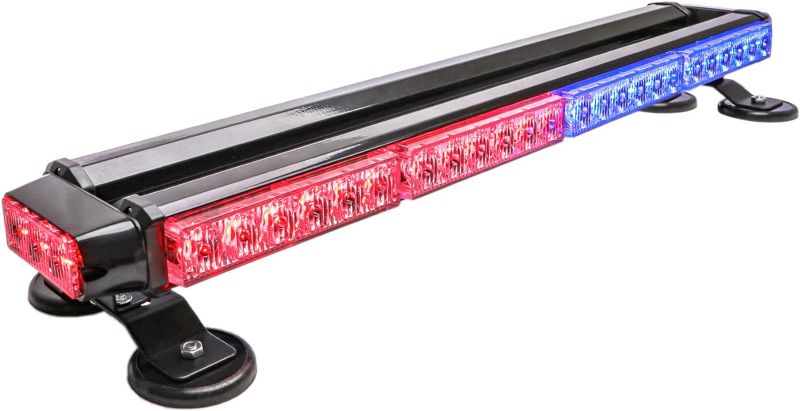 Photo 1 of CUMART 26.5" Red Blue 54 LED Light Bar For Police Cops Firefighter Vehicles Truck Cars Emergency Warning Flashing EMS First Responder POV Strobe Light Traffic Advisor with Magnetic Base 26.5" 54LED Red/Blue