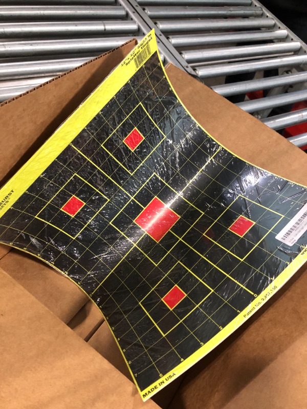 Photo 2 of 12"x18" Sight in Splatterburst Target - Instantly See Your Shots Burst Bright Florescent Yellow Upon Impact! 10 Pack