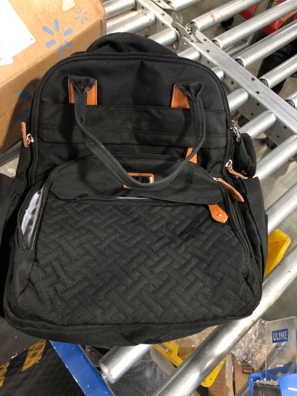 Photo 1 of BabbleRoo Diaper Bag Backpack - Baby Essentials Travel Bag - Multi function Waterproof Diaper Bag, Travel Essentials Baby Bag with Changing Pad, Stroller Straps & Pacifier Case – Unisex, Black
