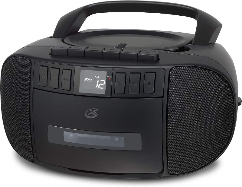 Photo 1 of GPX BCA209B Portable Am/FM Boombox with CD and Cassette Player, Black