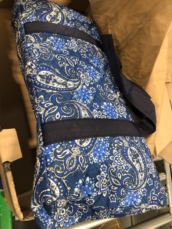 Photo 1 of American Mahjong Game Set,Blue Paisley Carrying Bag,166 Premium White Tiles,4 All-in-One Color Rack/Pushers,100 Chips,1 Wind Indicator,Western Mahjongg Set,Complete Ma Jong Set with English Manual